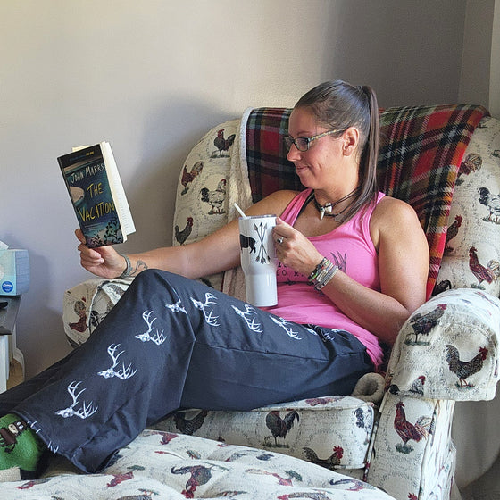 Whitetail Skull Women's Wide-Leg Lounge Pants XS-4XL