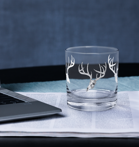 Whitetail Deer Whiskey Glass