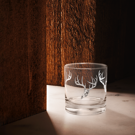 Whitetail Deer Whiskey Glass