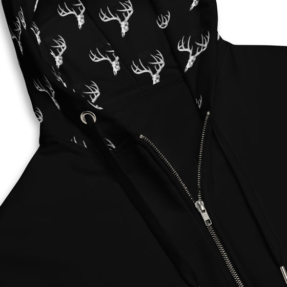 Whitetail Skull Zip Up Hoodie, Unisex