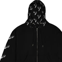  Whitetail Skull Zip Up Hoodie, Unisex