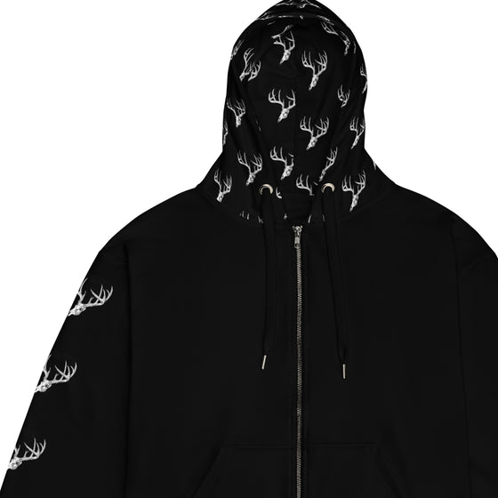 Whitetail Skull Zip Up Hoodie, Unisex