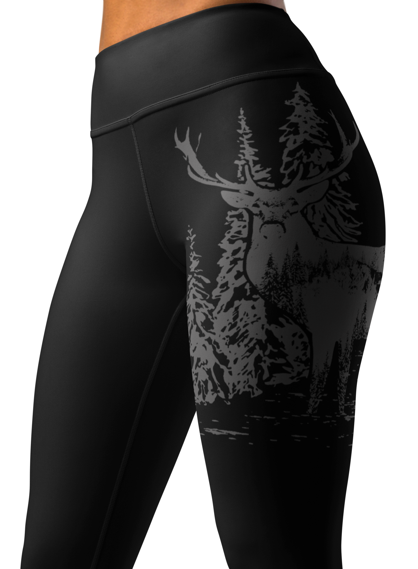 Yoga Pants Love Deer Leggings Deer Love Grey Leggings