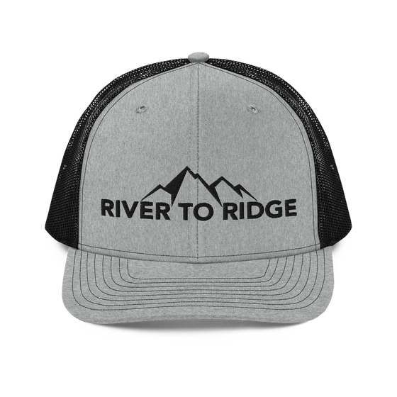 River to Ridge Brand Snapback hat in grey and black