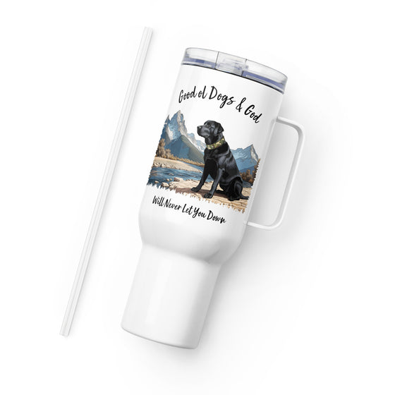 Black Lab, Good Ol Dogs & God, Stainless Steel Travel Mug, 25 or 40 oz