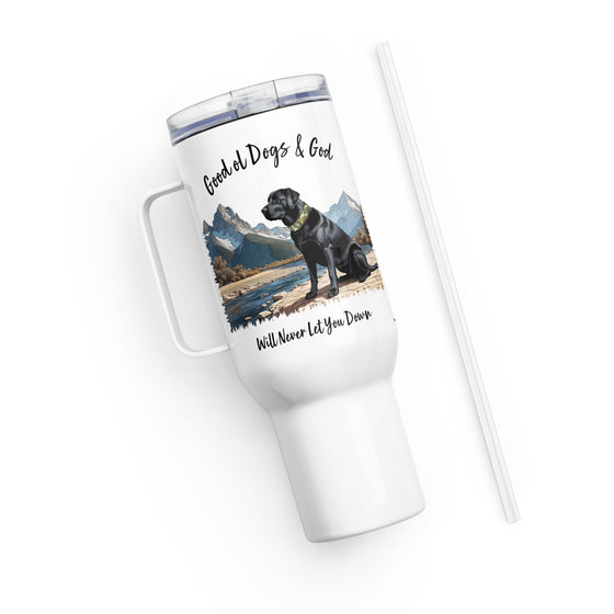 Black Lab, Good Ol Dogs & God, Stainless Steel Travel Mug, 25 or 40 oz