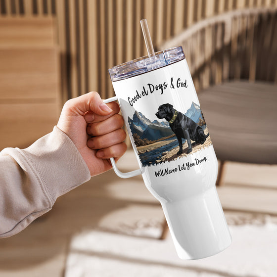 Black Lab, Good Ol Dogs & God, Stainless Steel Travel Mug, 25 or 40 oz