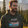 Backcountry Taxi, Men's Alaska Bush Plane Heavyweight Camo Hoodie