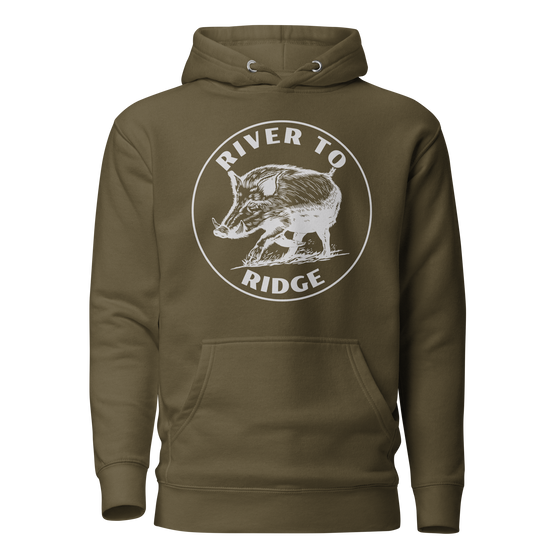 Hog Hunting Hoodie, Unisex, Black or Olive