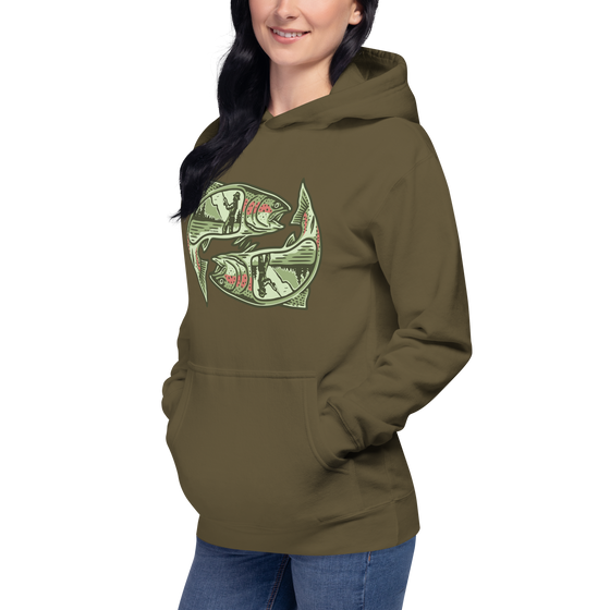 Lady Angler Hoodie, Olive