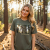 Praise His Name, Women's Christian Camo Cross T-Shirt