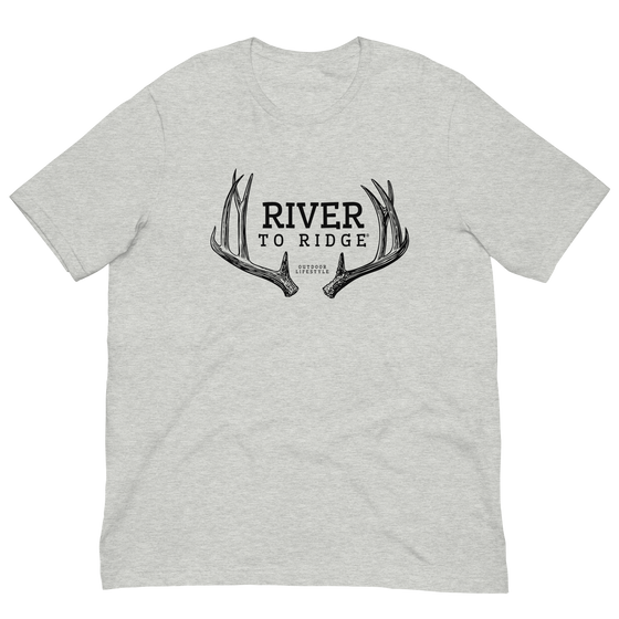 Men's River to Ridge Deer Antler T: Green, Grey or Burnt Orange