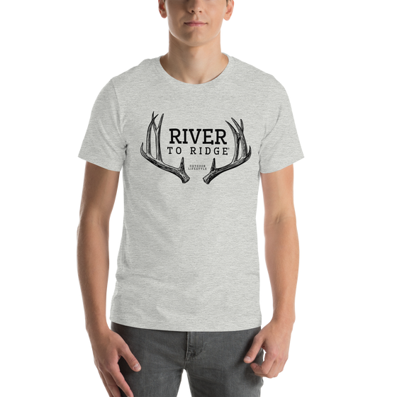 Men's River to Ridge Deer Antler T: Green, Grey or Burnt Orange