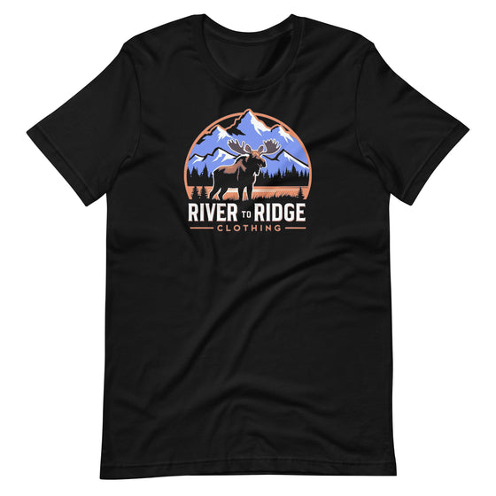Women's River to Ridge Moose Logo T, Navy or Black