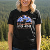 Women's River to Ridge Moose Logo T, Navy or Black