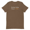 Hunting, Fishing, Fitness & Faith, Women’s Relaxed T, Brown or Olive