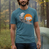 On the Edge, Men's Mountain Goat T-Shirt, Forest or Teal