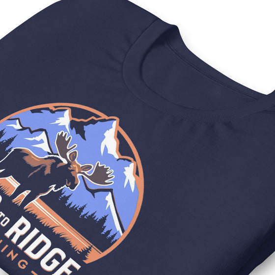 Women's River to Ridge Moose Logo T, Navy or Black