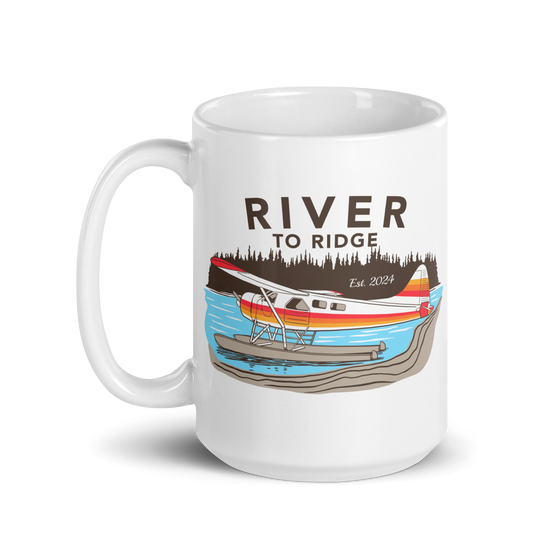 Coffee Mug, Large 15oz, Backcountry Taxi, Alaska Bush Plane
