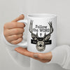 Christian Deer Coffee Mug, Follow the Word, Not the Herd: Large 15 & 20 oz