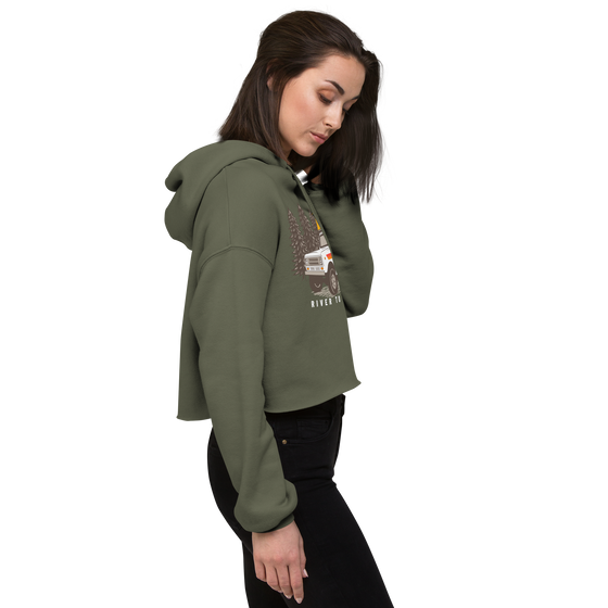Truck Camping Overland Crop Hoodie