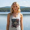 Bass Fishing USA Women’s Racerback Tank, Grey or White