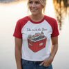 Women’s Take Me To The River Fishing Raglan Crop T