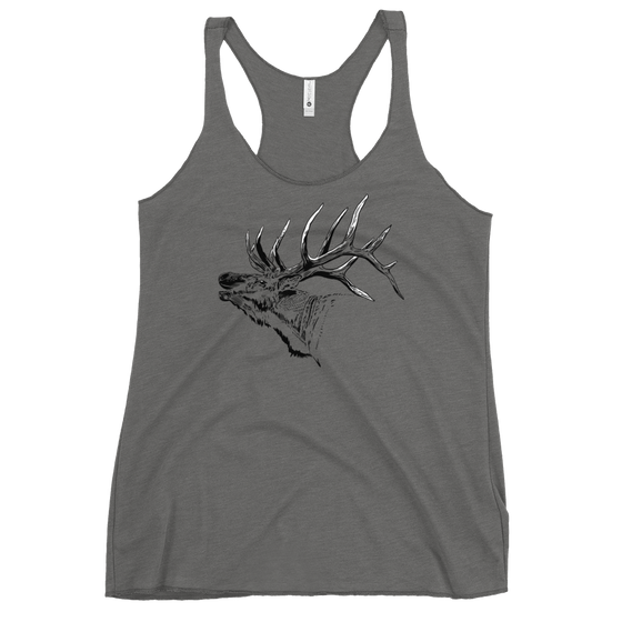 Elk Racerback Tank, Ash or Grey