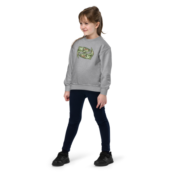Youth Girls Trout Fishing Sweatshirt